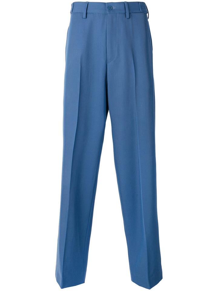 Stella Mccartney - High Waisted Trousers - Men - Viscose/wool - 48, Blue, Viscose/wool