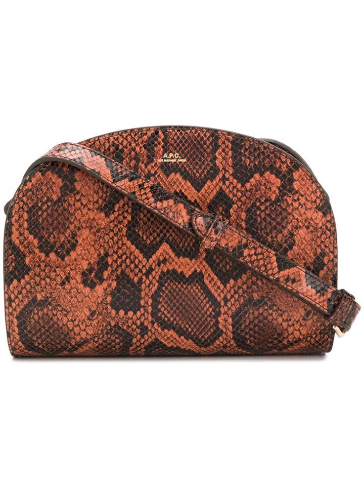 A.p.c. Demi Lune Crossbody Bag - Brown