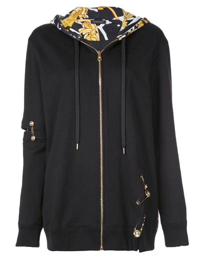 Versace Medusa Safety Pin Hoodie - Black