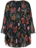 Romance Was Born Wildflower Pleated Cape Dress - Multicolour