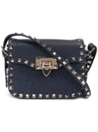 Valentino 'rockstud' Shoulder Bag, Women's, Blue, Leather