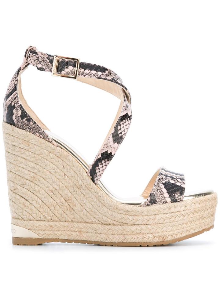 Jimmy Choo Portia 120 Sandals - Pink & Purple