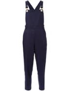 Muveil Cropped Jumpsuit, Women's, Size: 38, Blue, Cupro/tencel