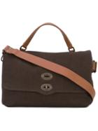 Zanellato - Large Flap Tote - Unisex - Leather/canvas - One Size, Brown, Leather/canvas