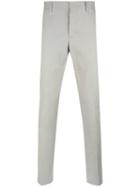 Lanvin Tailored Stripe Slim Trousers, Size: 46, Grey, Cotton