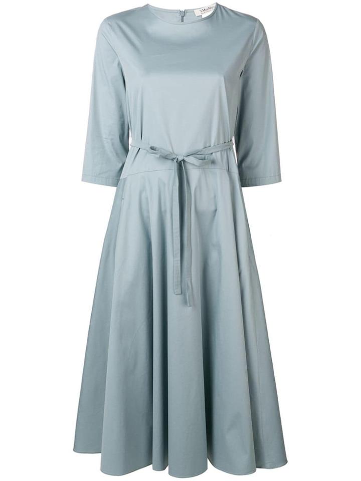 's Max Mara Belted Midi Dress - Blue