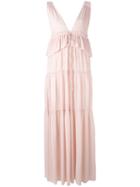 See By Chloé - Column Maxi Dress - Women - Cotton/polyester - Xs, Pink/purple, Cotton/polyester