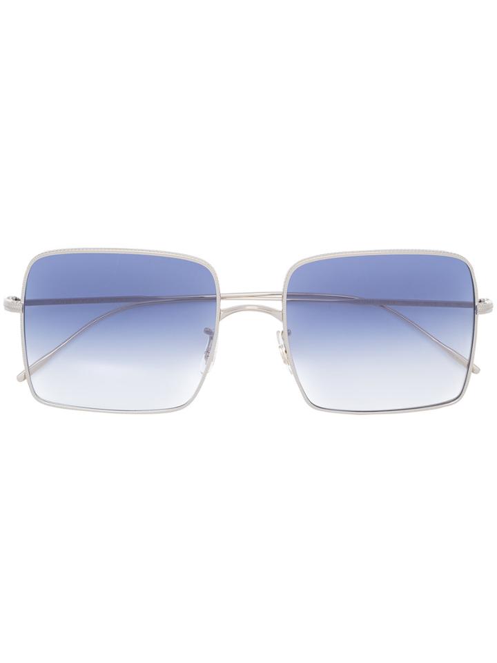 Oliver Peoples Square Frame Sunglasses - Metallic