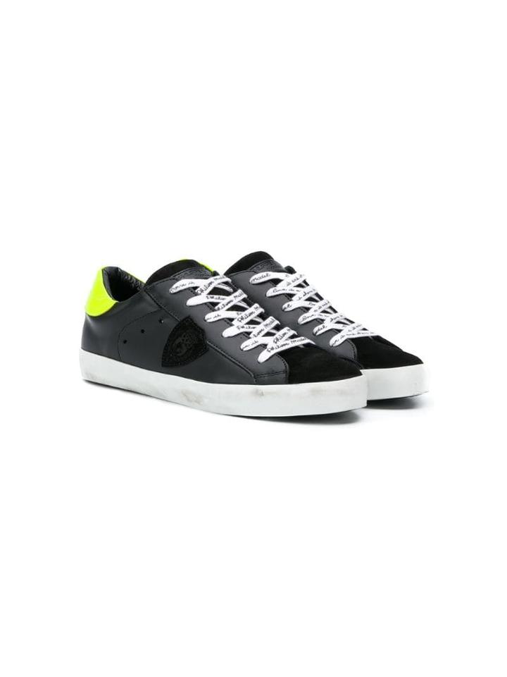 Philippe Model Kids Logo Trainers - Black