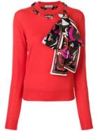 Emilio Pucci Scarf-detailed Sweater - Red