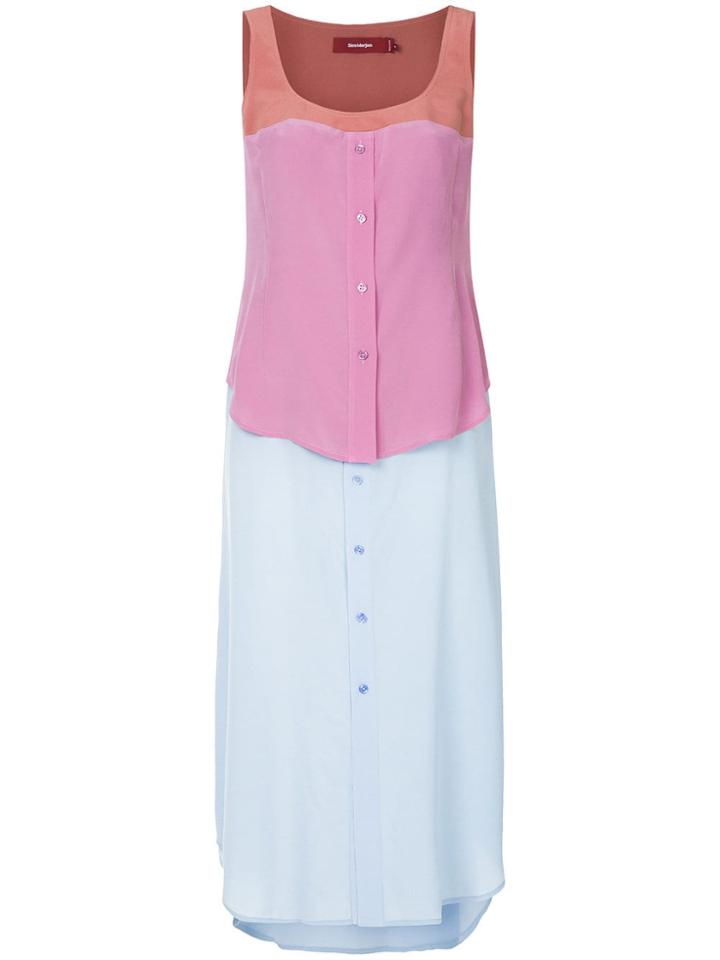 Sies Marjan Peg Button Front Dress - Purple