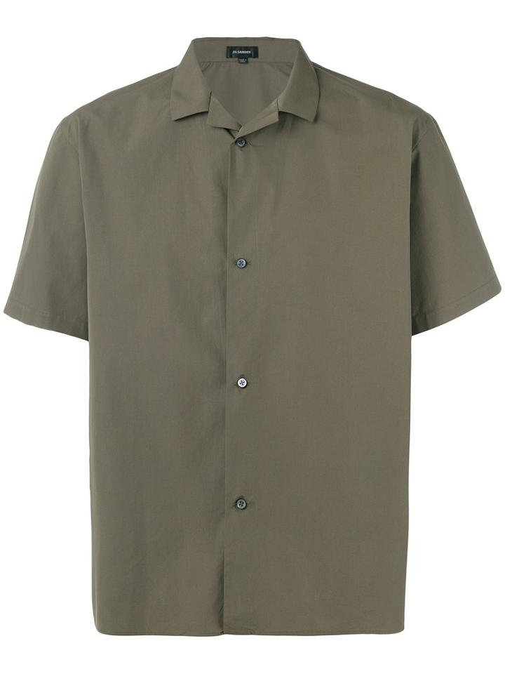 Jil Sander - Boxy Short-sleeved Shirt - Men - Cotton - 40, Green, Cotton