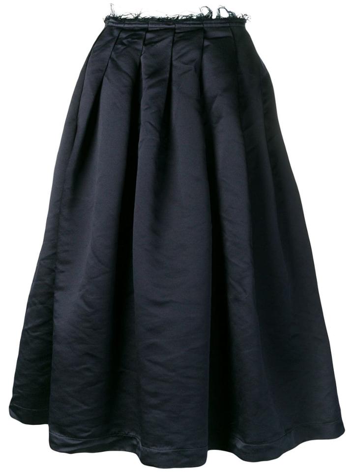 Comme Des Garçons Frayed Waist Midi Skirt - Blue