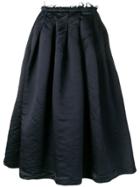 Comme Des Garçons Frayed Waist Midi Skirt - Blue