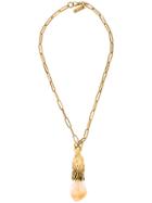 Prada Wolf Stone Necklace - Metallic
