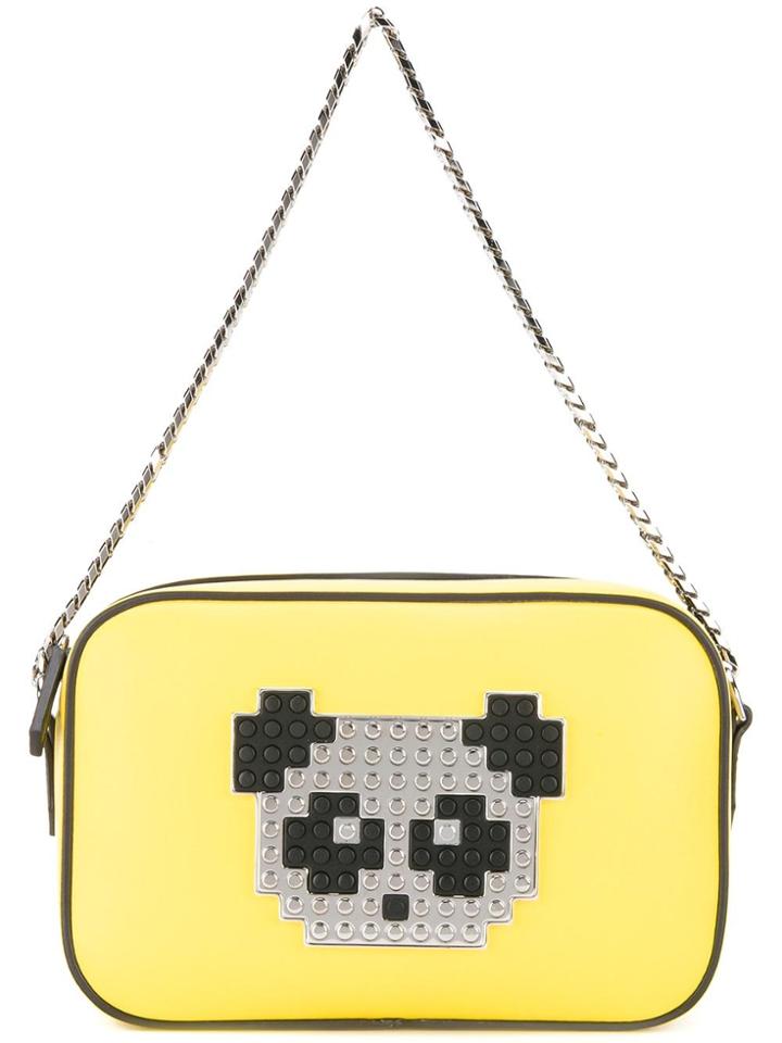 Les Petits Joueurs Roy Metal Panda Crossbody Bag - Yellow & Orange
