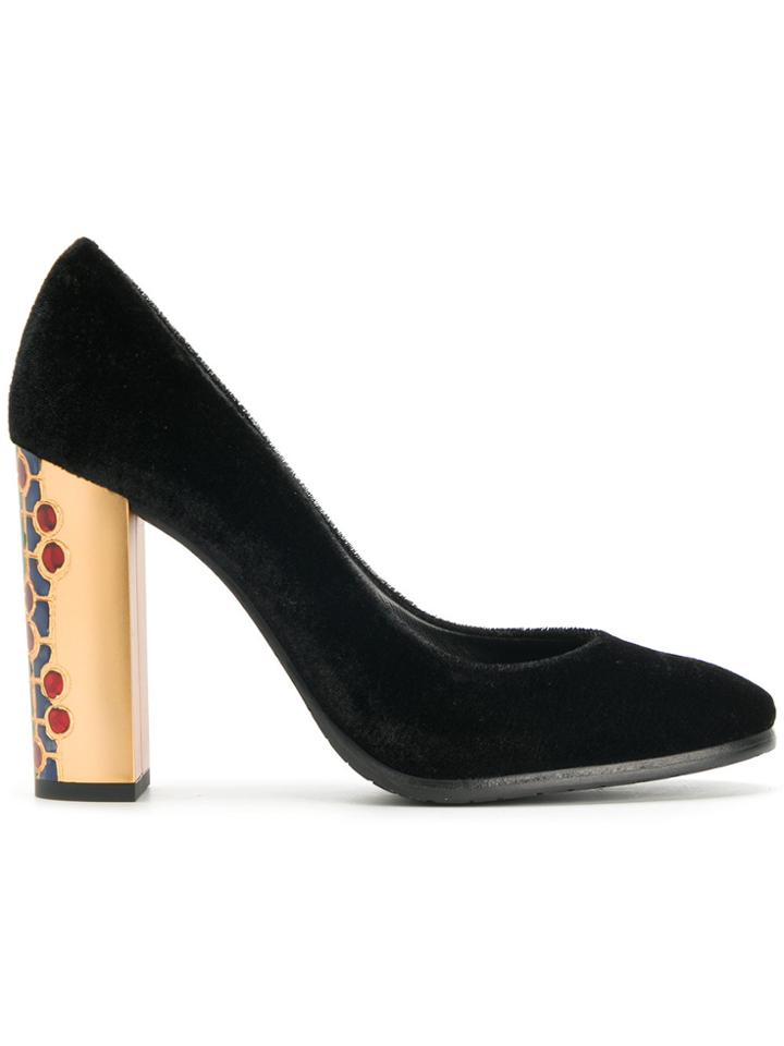 Baldinini Embellished Heel Pumps - Black