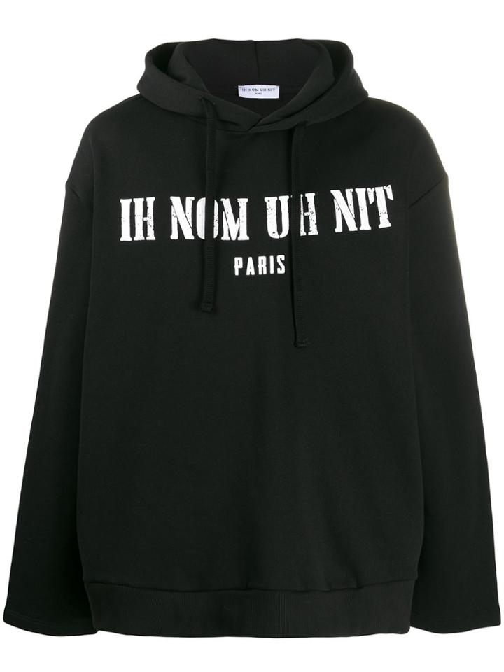 Ih Nom Uh Nit Loose-fit Logo Hoodie - Black