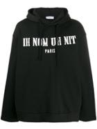 Ih Nom Uh Nit Loose-fit Logo Hoodie - Black