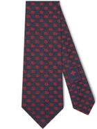 Gucci Silk Tie With Gg Pattern - Blue