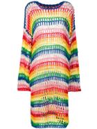 Mira Mikati Rainbow Open Hand Crochet Dress - Multicolour