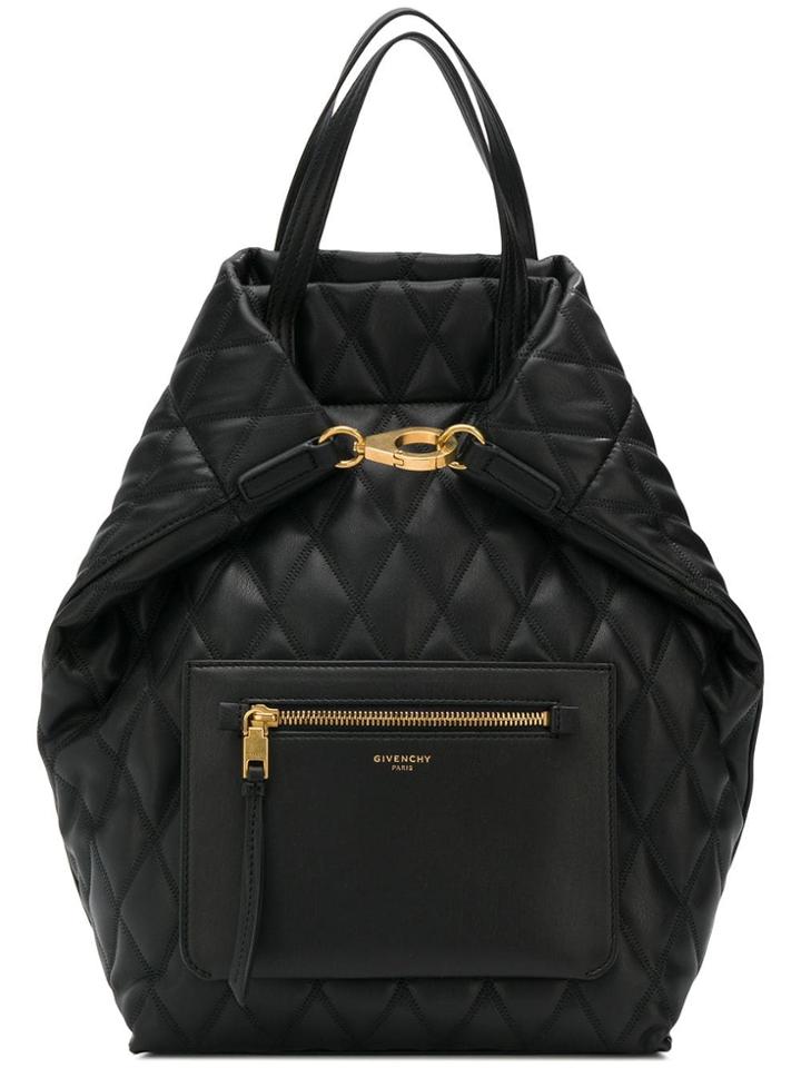 Givenchy Duo Llg Losange Quilted Backpack - Black