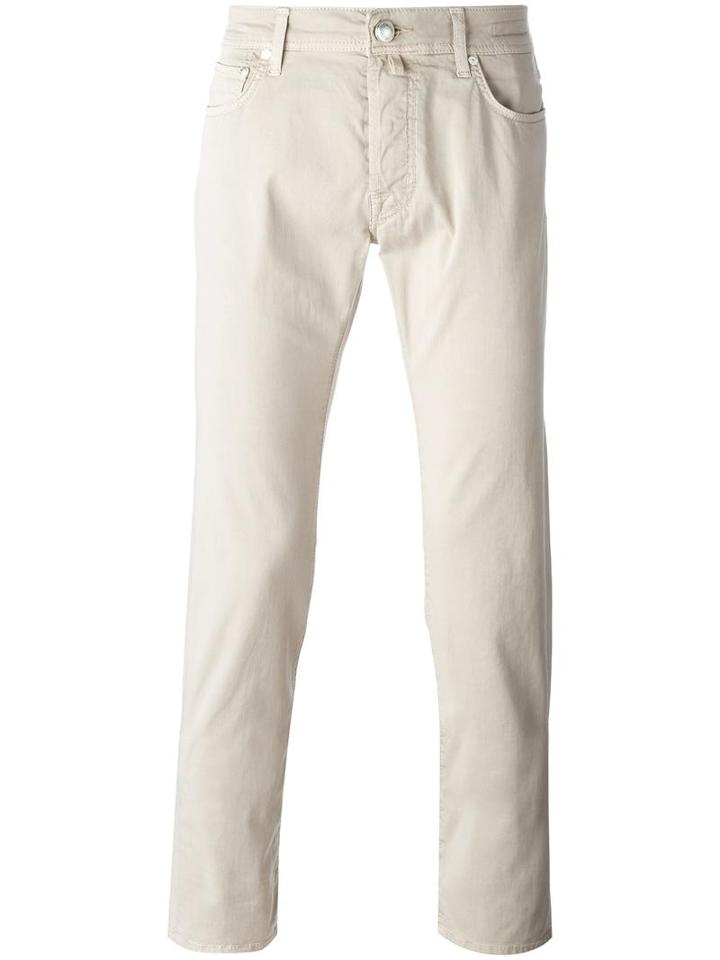 Jacob Cohen Slim-fit Trousers, Men's, Size: 34, Nude/neutrals, Cotton/spandex/elastane