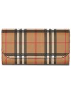 Burberry Vintage Check And Leather Continental Wallet - Yellow &