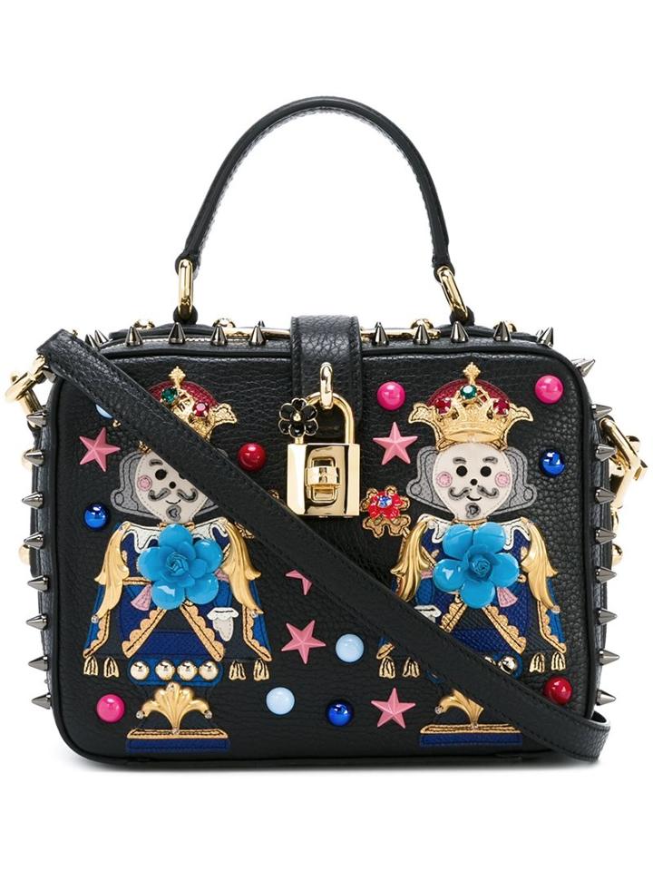 Dolce & Gabbana King Patch 'rosalia' Tote, Women's, Black