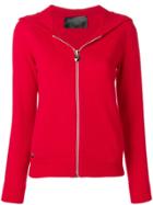 Philipp Plein Hooded Skull Jacket - Red