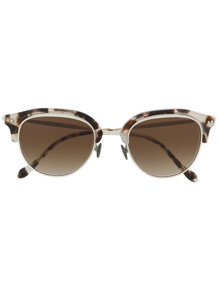 Giorgio Armani Round Two-tone Sunglasses - White