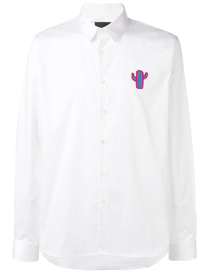 Diesel Black Gold Cactus Patch Poplin Shirt - White