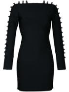 David Koma Strappy Sleeves Mini Dress - Black