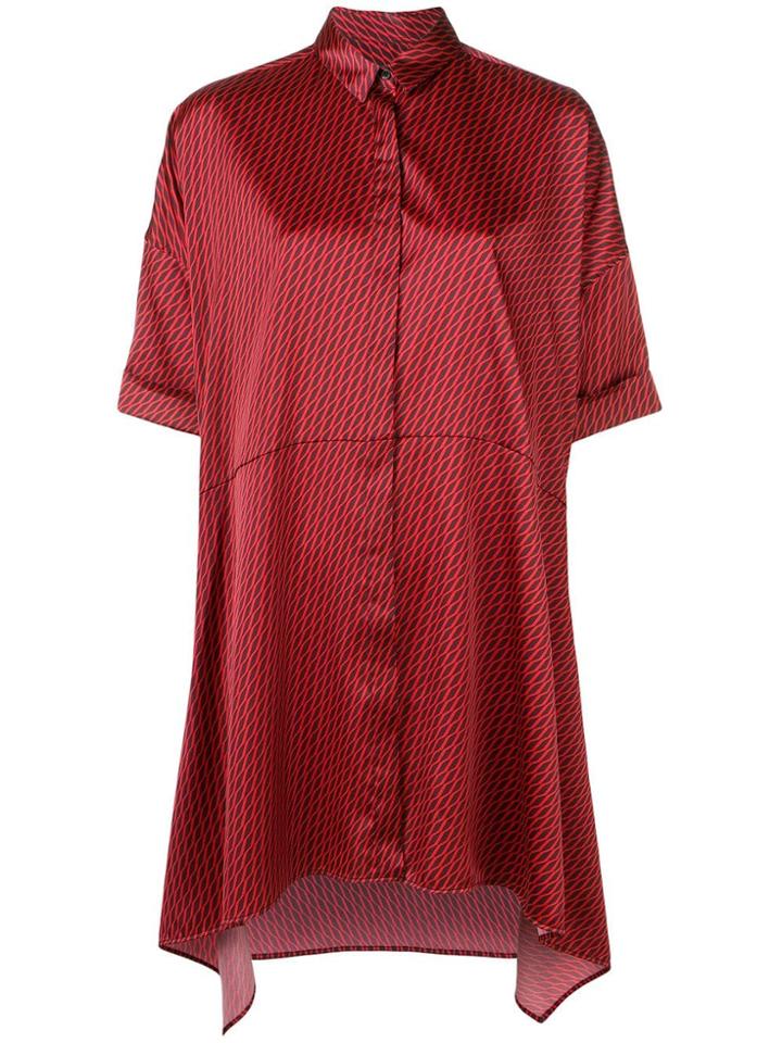 Neil Barrett Oversized Fit Blouse - Red