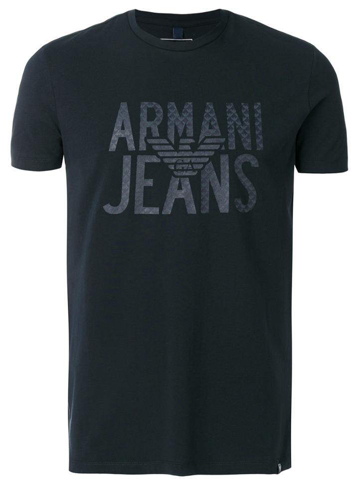 Armani Jeans Monogram Logo T-shirt - Black