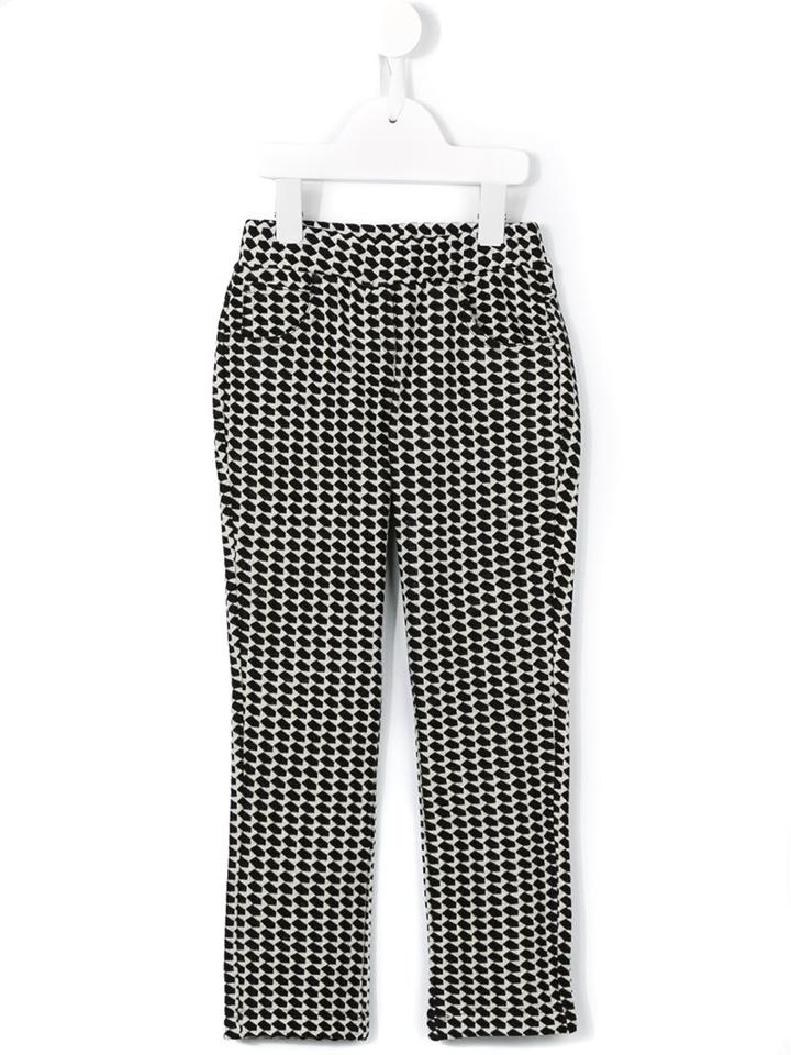Simonetta Patterned Trousers, Girl's, Size: 6 Yrs, Black