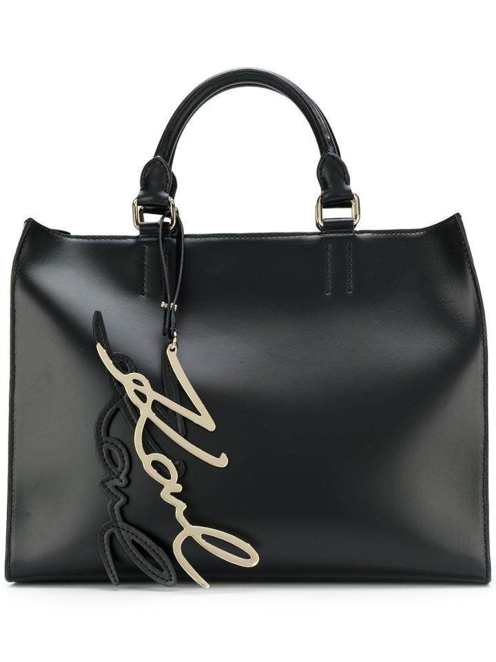 Karl Lagerfeld Signature Shopper Tote - Black