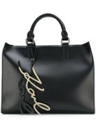 Karl Lagerfeld Signature Shopper Tote - Black