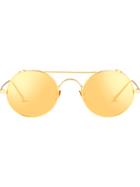 Linda Farrow 427 C1 Browline Sunglasses - Yellow & Orange