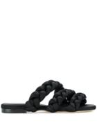 Marco De Vincenzo Triple Treccia Slider Sandals - Black