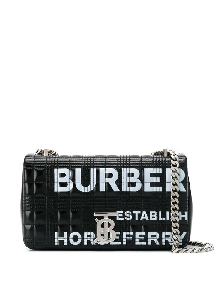 Burberry Horseferry Print Quilted Shoulder Bag - Black