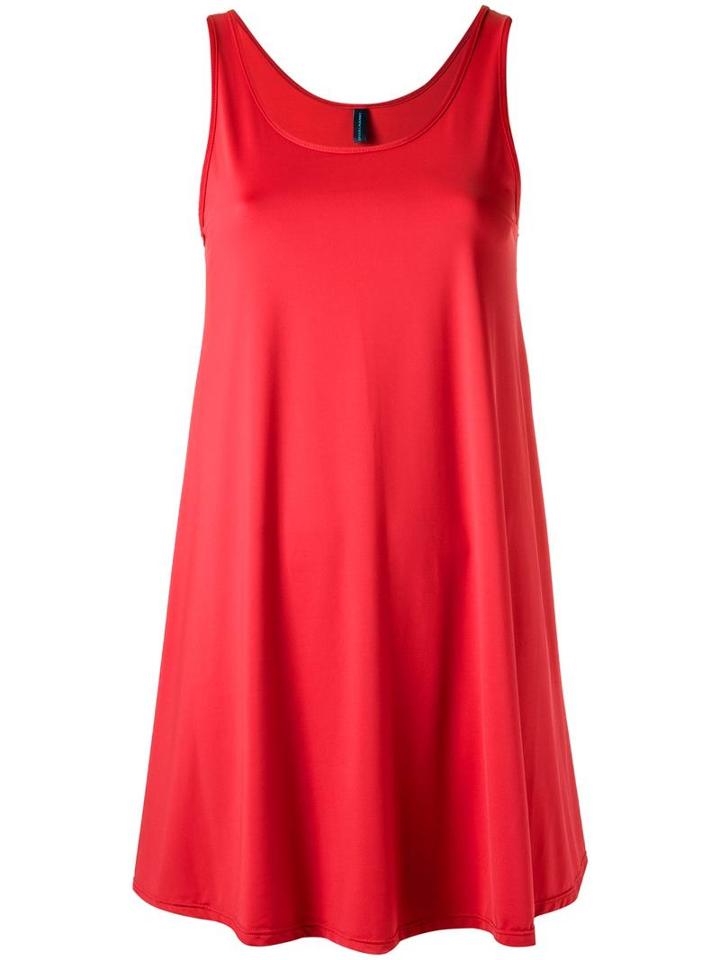 Lygia & Nanny Round Neck Beach Dress, Women's, Size: 40, Red, Polyamide/spandex/elastane