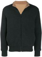 Z Zegna Zipped Knitted Cardigan - Grey