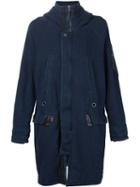 11 By Boris Bidjan Saberi Semi-raw Denim Hooded Parka