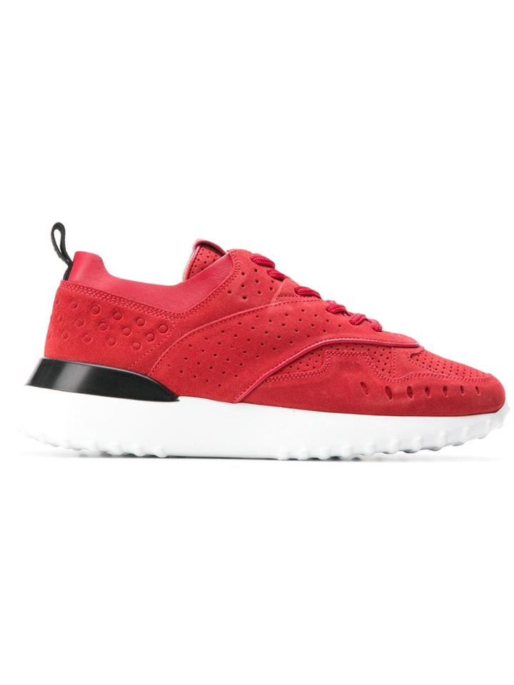 Tod's Perforated Sneakers - Red
