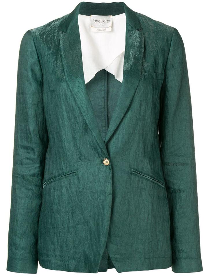 Forte Forte Classic Slim-fit Blazer - Green
