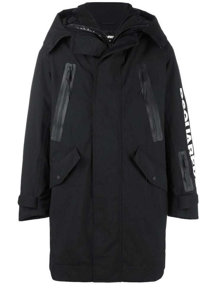Ski Technical Down Parka, Men's, Size: 44, Black, Polyamide/polyester/feather Down, Dsquared2