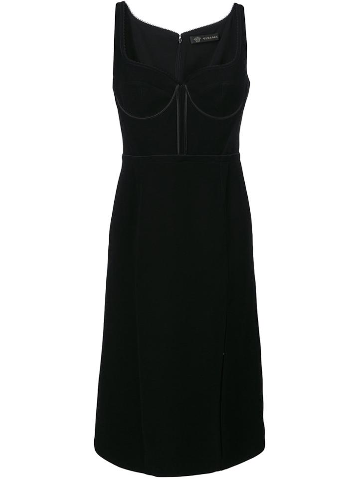 Versace Bustier Neck Dress - Black