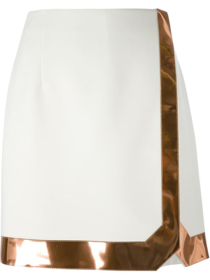 Mugler Metallic Panel Wrap Skirt
