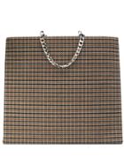 Victoria Beckham Tweed Shopping Tote Bag - Brown